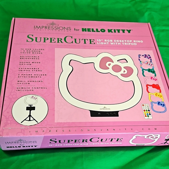 impressions Other - Hello Kitty Super Cute 10 inch desktop Ring Light with tripod